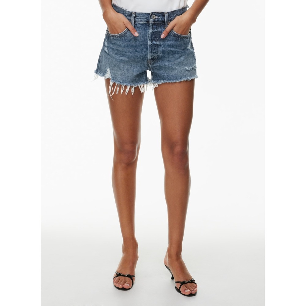 AGOLDE Parker Distressed Cutoff Denim Shorts Medium‎ Wash Size 31